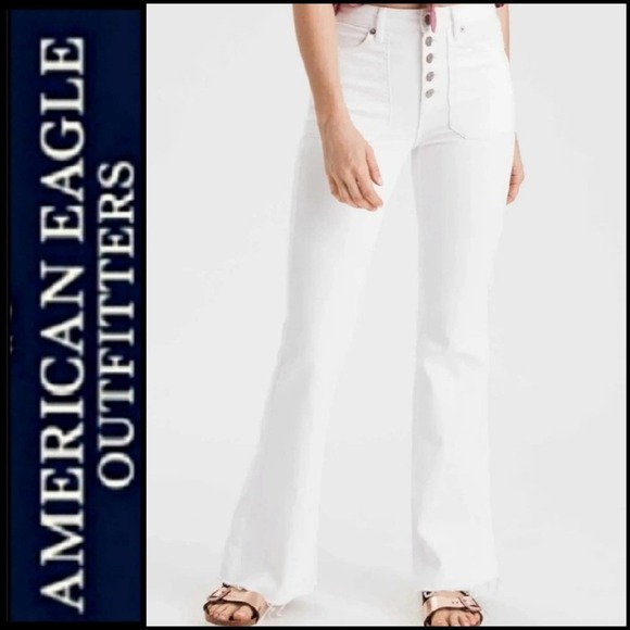 American Eagle Outfitters Denim - NEW! AMERICAN EAGLE Super High Rise Flare Jean 18S.